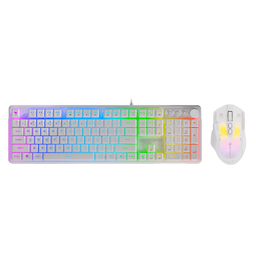 iBUYPOWER Chimera KM10 RGB Gaming Keyboard and Mouse Combo - White